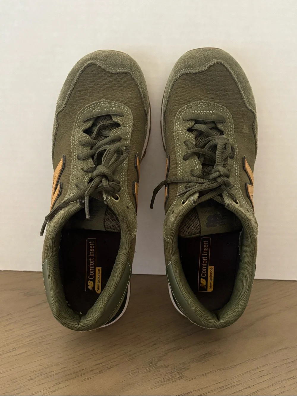 New Balance Mens Size 10 Olive Green ML515WAA 515 Classic Suede Low Top Sneakers